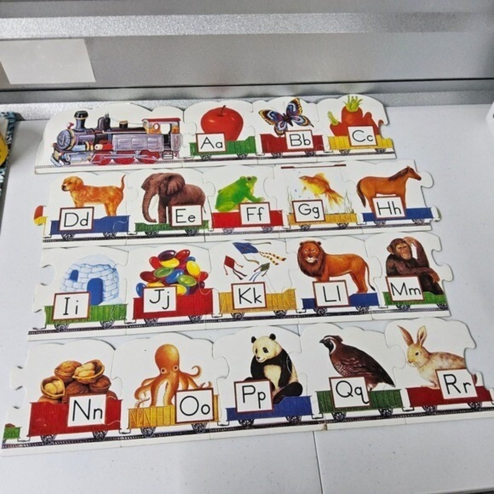 Melissa & Doug Alphabet Train Floor Puzzle 27-28 Pieces ABC Learning Toy - Picture 7 of 13